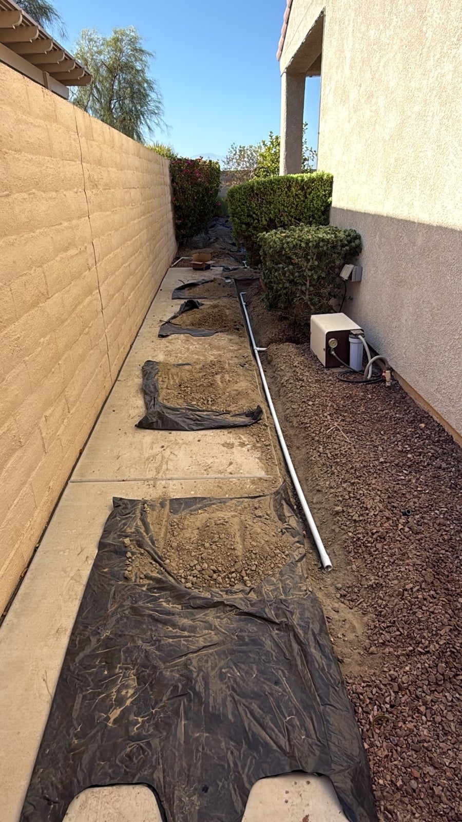 Clean trench excavation along estate perimeter